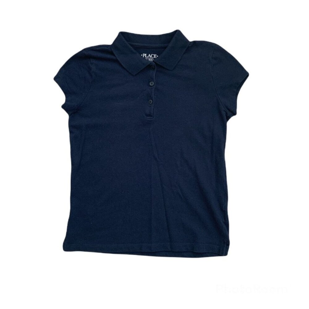 Children's Place Navy Blue Uniform Polo Shirt Size 10/12 GUC